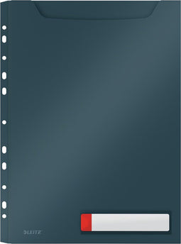 Leitz Cosy Harmonica 3 Insteekhoezen - Insteekmap Voor A4 Documenten - Ideaal voor Thuiskantoor/Thuiswerken - Fluweel Grijs