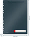 Leitz Cosy Harmonica 3 Insteekhoezen - Insteekmap Voor A4 Documenten - Ideaal voor Thuiskantoor/Thuiswerken - Fluweel Grijs