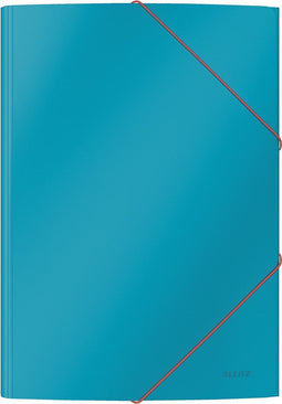 Leitz Cosy Kartonnen 3-Klepsmap - Mappen Voor Documenten a4 - Elastomap - Ideaal voor Thuiskantoor/Thuiswerken - Sereen Blauw
