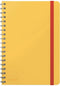 Leitz Cosy Notitieboek B5 Soft Touch Gelijnd - Notitieboek Hard Cover - Spiraalgebonden - Ideaal voor Thuiskantoor/Thuiswerken - Warm Geel