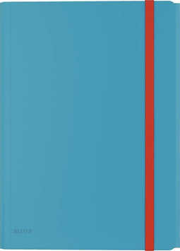 Leitz Cosy PP 3-Klepsmap - Map Met Vak - Mappen voor A4 Documenten - Ideaal voor Thuiskantoor/Thuiswerken - Sereen Blauw