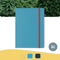 Leitz Cosy PP 3-Klepsmap - Map Met Vak - Mappen voor A4 Documenten - Ideaal voor Thuiskantoor/Thuiswerken - Sereen Blauw