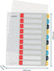 Leitz Cosy Printbare PP Tabbladen - 1-10 Numerieke Tabbladen - Tabbladen a4 - Tabbladen Voor Ordners