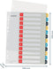 Leitz Cosy Printbare PP Tabbladen - 1-12 Numerieke Tabbladen - Tabbladen a4 - Tabbladen Voor Ordners