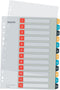 Leitz Cosy Printbare PP Tabbladen - 1-12 Numerieke Tabbladen - Tabbladen a4 - Tabbladen Voor Ordners