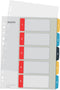 Leitz Cosy Printbare PP Tabbladen - 1-5 Numerieke Tabbladen - Tabbladen a4 - Tabbladen Voor Ordners