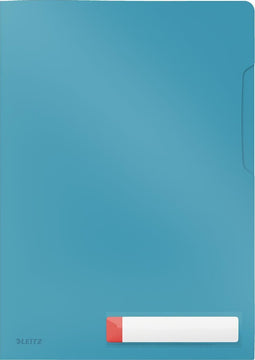 Leitz Cosy Privacy 3x Insteekmappen - Mappen Voor Privacygevoelige Documenten a4 - Ideaal voor Thuiskantoor/Thuiswerken - Sereen Blauw