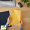Leitz Cosy Privacy 3x Insteekmappen Met Tabbladen - Map Met 3 Compartimenten - Mappen Voor Privacygevoelige Documenten - Ideaal voor Thuiskantoor/Thuiswerken - Warm Geel