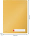 Leitz Cosy Privacy 3x Insteekmappen Met Tabbladen - Map Met 3 Compartimenten - Mappen Voor Privacygevoelige Documenten - Ideaal voor Thuiskantoor/Thuiswerken - Warm Geel