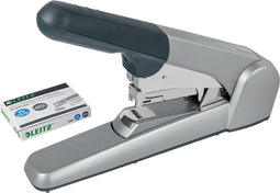 Leitz Heavy Duty Flat Clinch Nietmachine - Niet tot 60 Vel - Inclusief 1000 Nietjes - Zilver