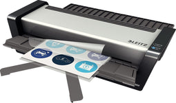 Leitz iLam Touch Turbo Pro Lamineerapparaat voor A3 Formaat - Geschikt voor 80-250 Micron - Inclusief Startpakket met Lamineerhoezen - Zilver