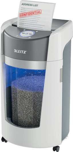 Leitz IQ OptiMax Office papiervernietiger - P5 - Microsnippers - 35Ltr - Wit