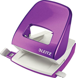 Leitz NeLeitz NeXXt WOW Perforator - 2-Gaats - Perforeert tot 30 Vel - Ideaal Voor Thuiskantoor/Thuiswerkplek - Paars Metallic