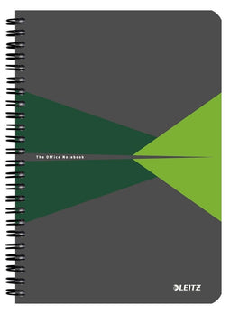 Leitz Office Notitieboek - A5 - Gelijnd - Spiraalgebonden - Kartonnen kaft - Geel - 5 stuks
