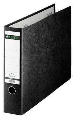 Leitz - Ordner 1073 180° zonder sleuven en randbeschermers 77mm karton A3 dwars zwart | 12 stuks