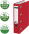 Leitz Ordner Kunststof met Dubbel Mechaniek - 90% Gerecycled Karton - Voor 2 x 500 A5-Vel - Rood