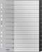 Leitz Recycle Tabbladen PP A4 - Extra Breed - 1-12 Numerieke Tabbladen - Zwart