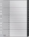 Leitz Recycle Tabbladen PP A4 - Extra Breed - 1-20 Numerieke Tabbladen - Zwart