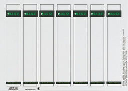 Leitz - Rug-insteekkaart leitz smal/kort 31x190mm wit