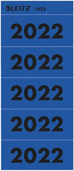 Leitz - Rugetiket leitz 2022 blauw | 50 stuks