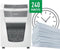 Leitz Shredder IQ Office Pro Papierversnipperaar P5+ voor Kantoor en Thuiswerken - Invoer tot 15 Vellen - Wit
