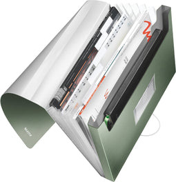 Leitz Style Projectmap A4 - met 6 Uitklapbare Vakken en Elastische Sluiting - voor 280 A4 Vel - Zeegroen