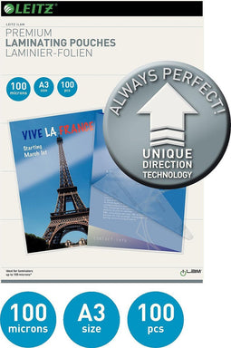 Leitz UDT - Lamineerhoezen - A3 - 100 micron - 100 stuks