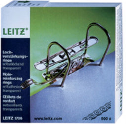 Leitz - Versterkingsringen 1706 kunststof 500 stuks transparant
