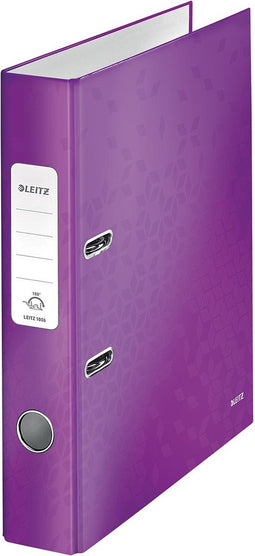 Leitz WOW 180° Duurzame Ordner - Capaciteit van 350 A4-Vel - Rugbreedte van 50mm - Paars