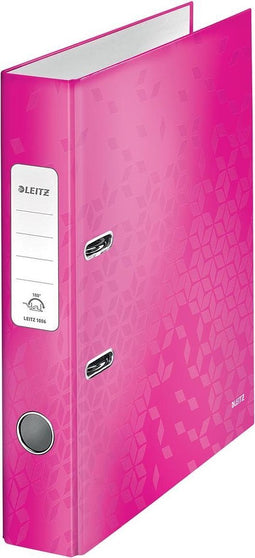 Leitz WOW 180° Duurzame Ordner - Capaciteit van 350 A4-Vel - Rugbreedte van 50 mm - Roze