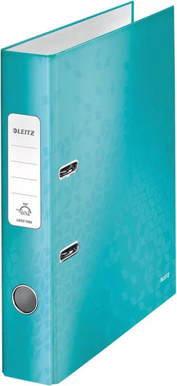 Leitz WOW 180° Duurzame Ordner - Capaciteit van 350 A4-Vel - Rugbreedte van 50 mm - IJsblauw