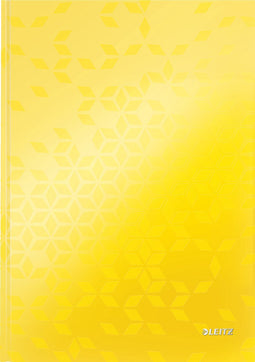 Leitz WOW A4 Notitieboek met Harde Kaft - 80 Vel - Gelijnd - FSC Gecertificeerd - Geel