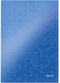 Leitz WOW A4 Notitieboek met Harde Kaft - 80 Vel - Gelijnd - FSC Gecertificeerd - Blauw