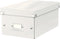 Leitz WOW Click & Store Kartonnen Opbergdoos - 84% Gerecycled Karton - 20.6 x 15 x 35.2 cm (BxHXD) - Ideaal voor Kantoor en Thuiswerken - Wit