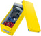 Leitz WOW Click & Store Kartonnen Opbergdoos met Deksel voor CD's - 84% Gerecycled Karton - 14.3 x 13.6 x 35.2 Cm (BxHXD) - Geel