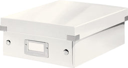 Leitz Wow Click & Store Kleine Opbergdoos - 84% Gerecycled Karton - Ruimtebesparende Sorteerdoos Met Vakjes - 22 x 10 x 28.2 Cm (BxHxD) - Wit