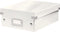 Leitz Wow Click & Store Kleine Opbergdoos - 84% Gerecycled Karton - Ruimtebesparende Sorteerdoos Met Vakjes - 22 x 10 x 28.2 Cm (BxHxD) - Wit