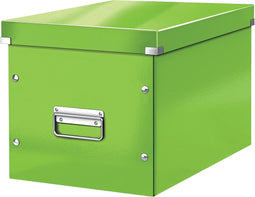 Leitz Wow Click & Store Kubus Grote Opbergdoos - 80% Gerecycled Karton - 32 x 31 x 36 cm (BxHxD) - Groen