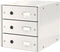 Leitz Wow Click & Store Ladekast Met 3 Laden - 81% Gerecycled Karton - Voor A4 Formaten - Ruimtebesparende Opberger - Wit
