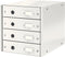 Leitz Wow Click & Store Ladekast Met 4 Laden - 81% Gerecycled Karton - Voor A4 Formaten - Ruimtebesparende Opberger - Wit
