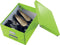 Leitz WOW Click & Store Middelgrote Kartonnen Opbergdoos - 85% Gerecycled Karton - 28.1 x 37 Cm (BxD) - Voor A4 Formaten - Ideaal voor Kantoor En Thuiswerken - Groen