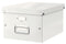 Leitz WOW Click & Store Middelgrote Opbergdoos - 85% Gerecycled Karton - 28.1 x 37 Cm (BxD) - Voor A4 Formaten - Ideaal voor Kantoor En Thuiswerken - Wit