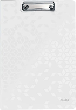Leitz WOW Kunststof A4 Klembord met Omslag en Insteekhoes - Capaciteit tot 75 Vel - Wit