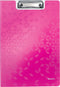 Leitz WOW Kunststof A4 Klembord met Omslag en Insteekhoes - Capaciteit tot 80 Vel - Roze