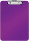 Leitz WOW Kunststof A4 Klembord met Ophanghaakje - Capaciteit tot 75 Vel - Paars