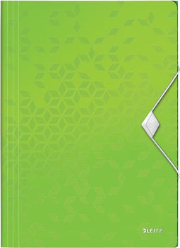 Leitz WOW Kunststof Elastomap voor A4 Documenten - 3-Klepsmap voor 150 Vel - Groen