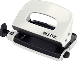 Leitz WOW metalen mini perforator, wit