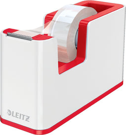 Leitz WOW Plakbandhouder - Inclusief 1 Rol Plakband - Rood/Wit