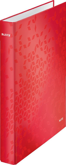 Leitz Wow Ringband A4 - 2-Rings - Rugbreedte van 40mm met 2 D-ringen - Rood
