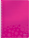 Leitz WOW schrift formaat 21 x 297 cm( A4) geruit 5 mm roze